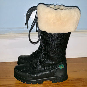 Ralph Lauren Winter Boots 6 Real Leather Fur